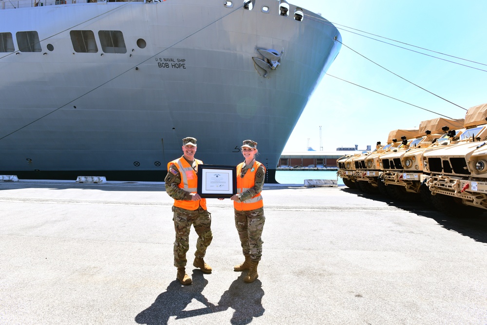 839th Transportation Battalion dock operations at Livorno Port