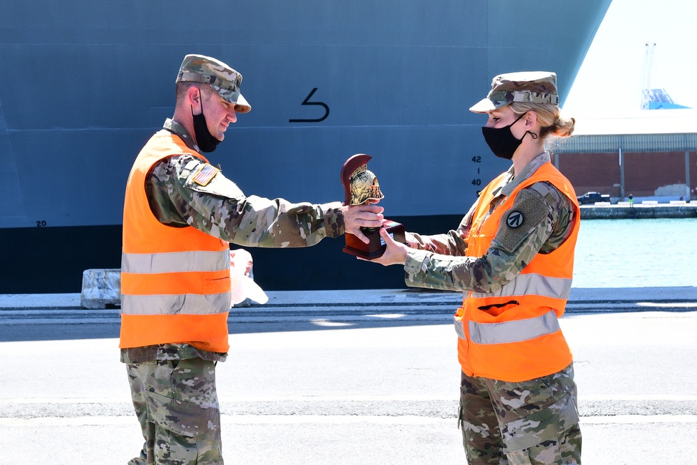 839th Transportation Battalion dock operations at Livorno Port