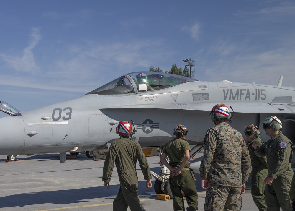 Marines practice defense counter air tactics with Finnish Air Force