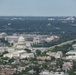 Aerial photos over Pentagon and National Mall