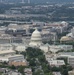 Aerial photos over Pentagon and National Mall