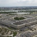 Aerial photos over Pentagon and National Mall