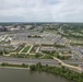 Aerial photos over Pentagon and National Mall