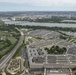 Aerial photos over Pentagon and National Mall