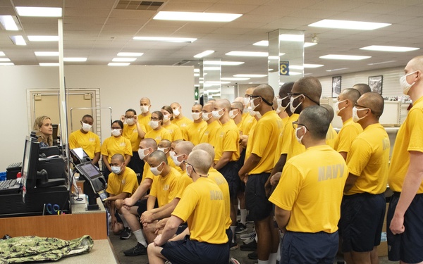 210603-N-WJ386-1001 NEWPORT, R.I. (June 3, 2021) Navy OCS class issued new uniforms