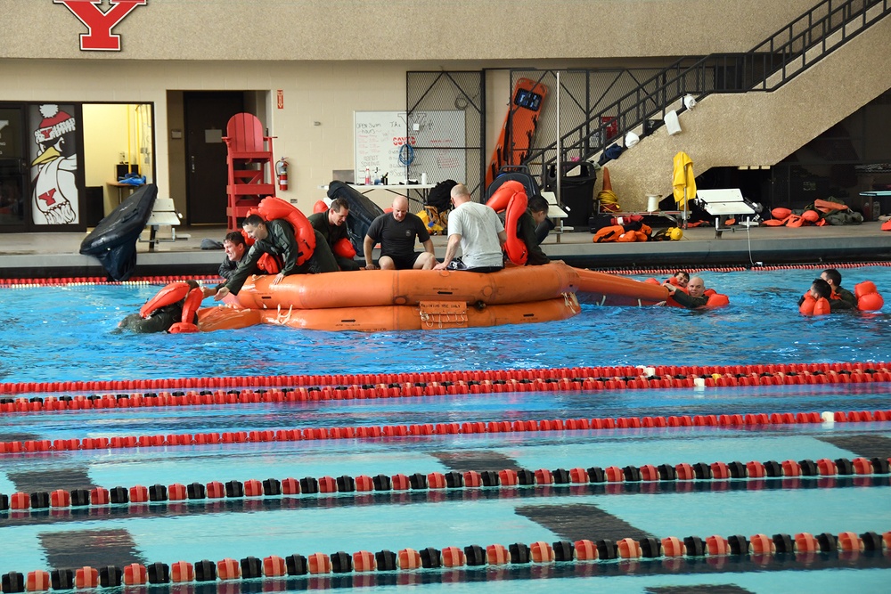 910 AFE conducts aircrew water survival training at YSU pool