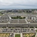 Aerial photos over Pentagon and National Mall