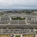 Aerial photos over Pentagon and National Mall