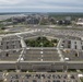 Aerial photos over Pentagon and National Mall