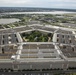 Aerial photos over Pentagon and National Mall