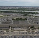 Aerial photos over Pentagon and National Mall