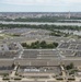 Aerial photos over Pentagon and National Mall