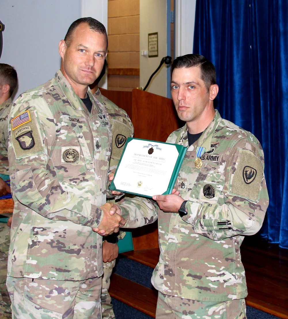 Noncommissioned Officer Academy Cadre recognized for service