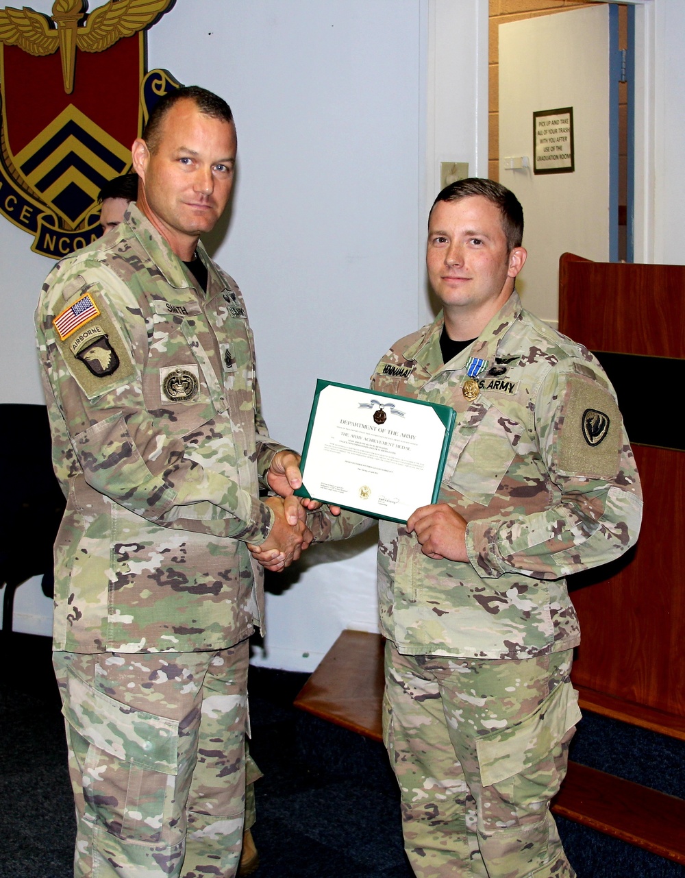 Noncommissioned Officer Academy Cadre recognized for service