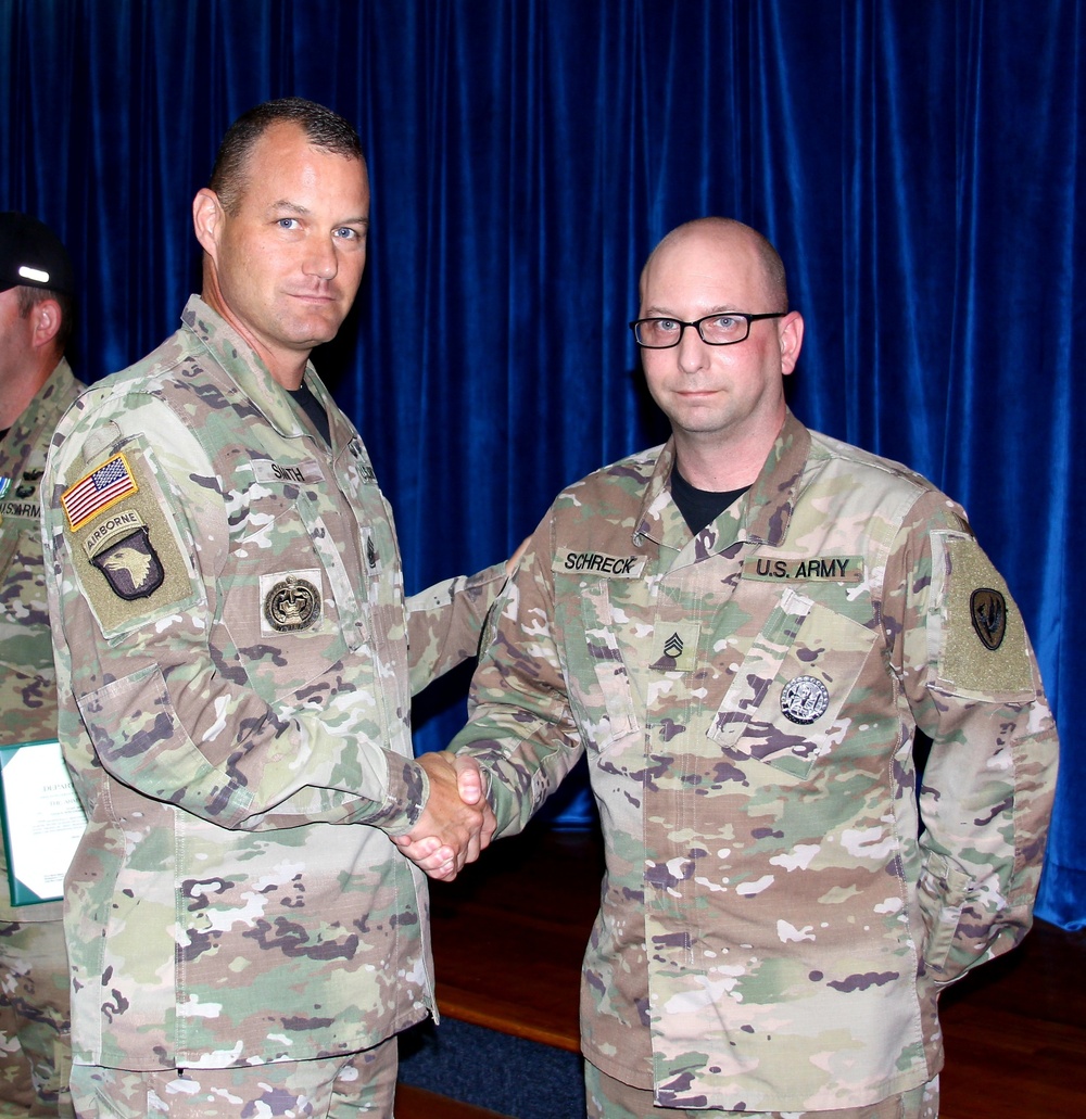 Noncommissioned Officer Academy Cadre recognized for service