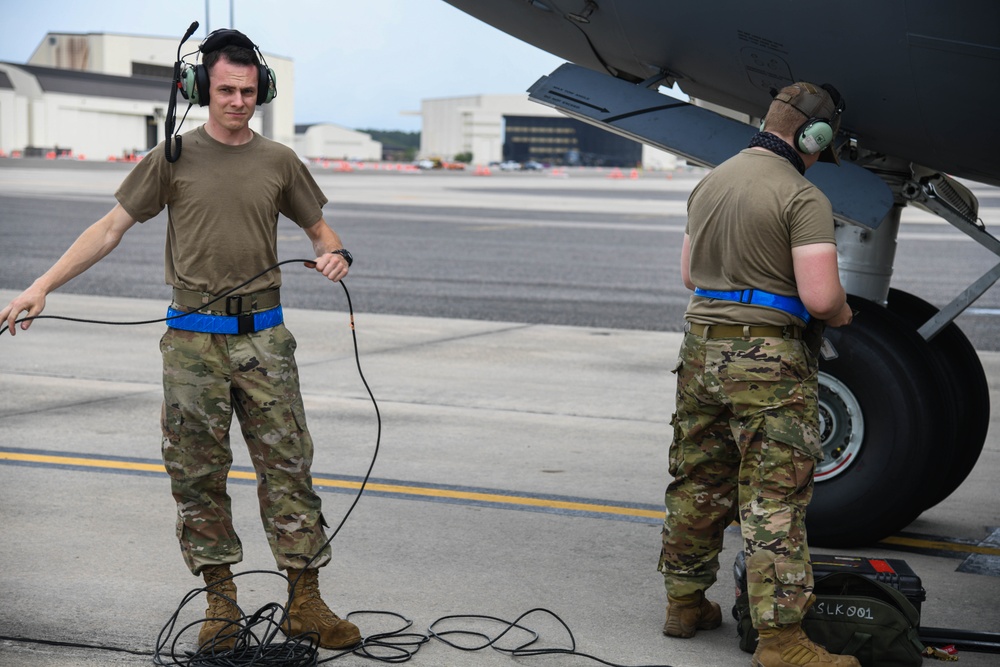 437th Aircraft Maintenance Squadron pre-flight checks