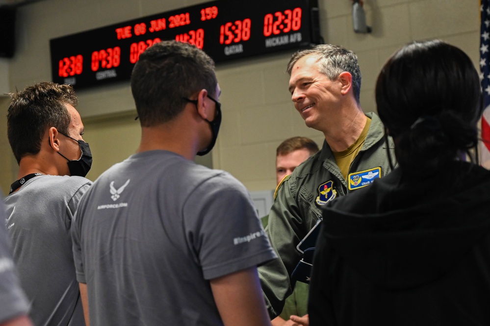 19th Air Force leadership visits the 33rd Fighter Wing