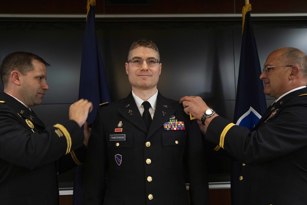 Chaplain Kirk Thorsteinson, the Alaska Army National Guard chaplain, promoted to lieutenant colonel
