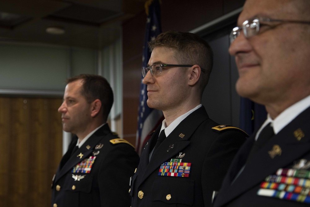Chaplain Kirk Thorsteinson, the Alaska Army National Guard chaplain, promoted to lieutenant colonel