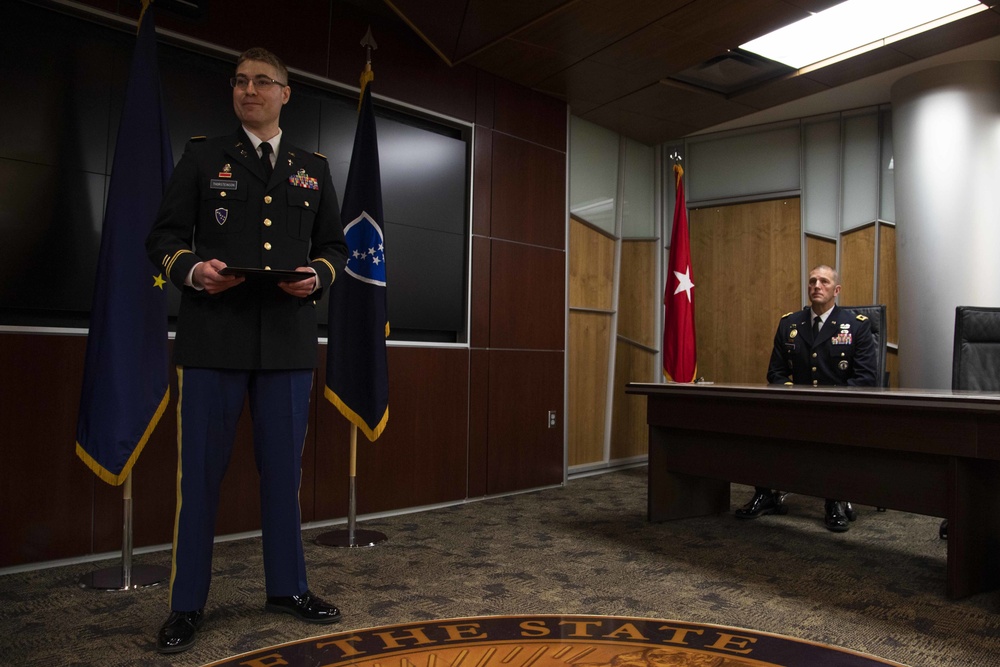 Chaplain Kirk Thorsteinson, the Alaska Army National Guard chaplain, promoted to lieutenant colonel