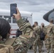 Airmen takes a picture after landing