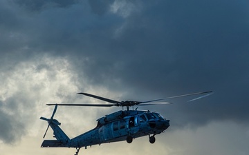 U.S. Navy MH-60S Seahawk helicopter assigned to Helicopter Sea Combat Squadron 25