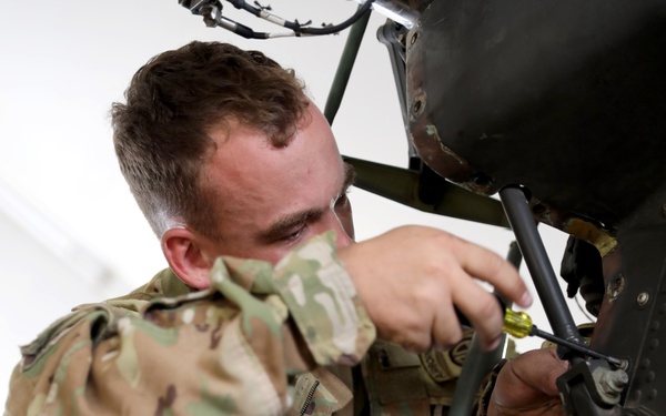 AH-64E Apache attack helicopter phase maintenance