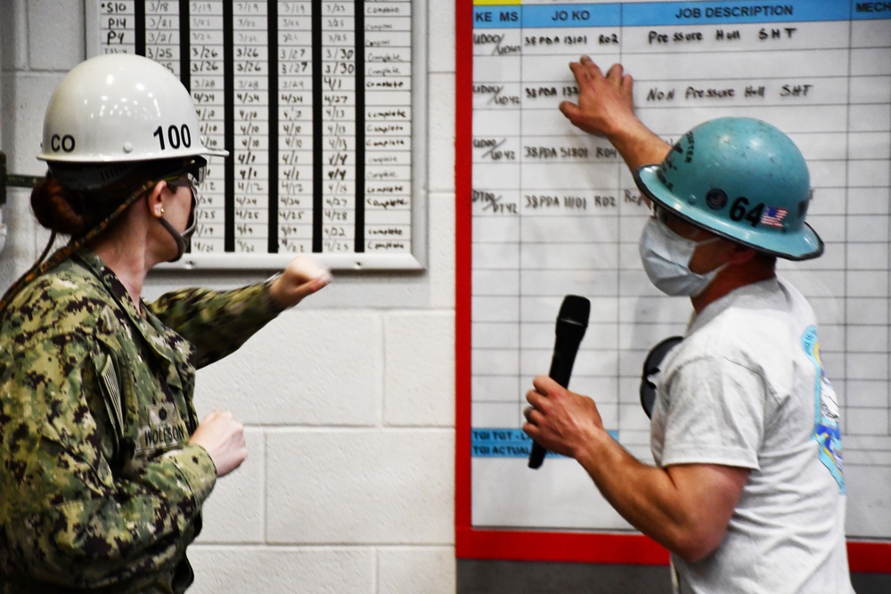 Norfolk Naval Shipyard’s Crew Boards Keep Focus on On-Time Delivery