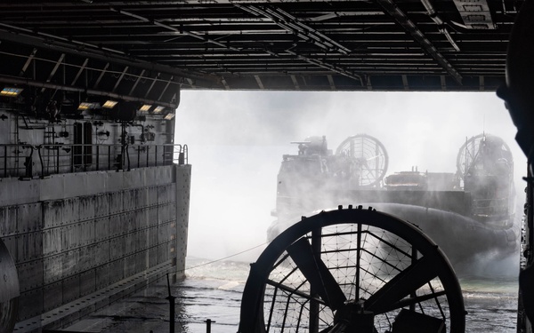 USS New Orleans LCAC Ops Underway