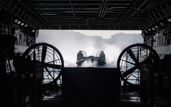 USS New Orleans LCAC Ops Underway