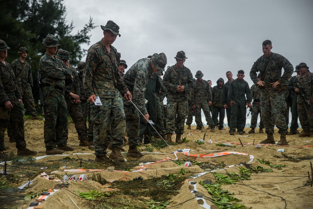 U.S. Marines conduct waterborne operations with assault amphibious vehicles