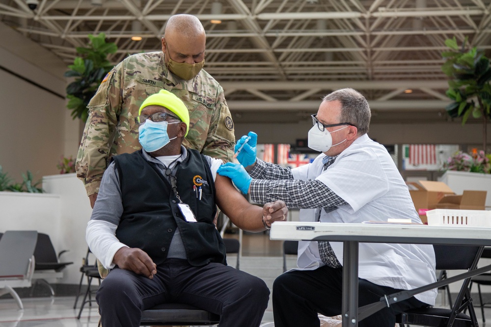 The Bridge Between: The Vaccine Equity Task Force vaccinates CHIMES employees at BWI Airport