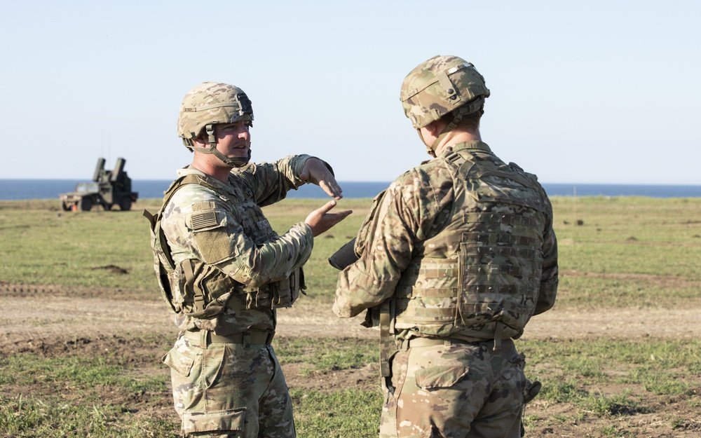 5-4 ADAR Soldiers talk after a LFX in Bulgaria