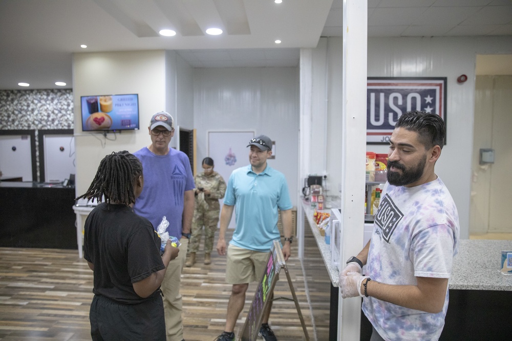 USO Sponsors a Tie Dye event at Joint Training Center Jordan