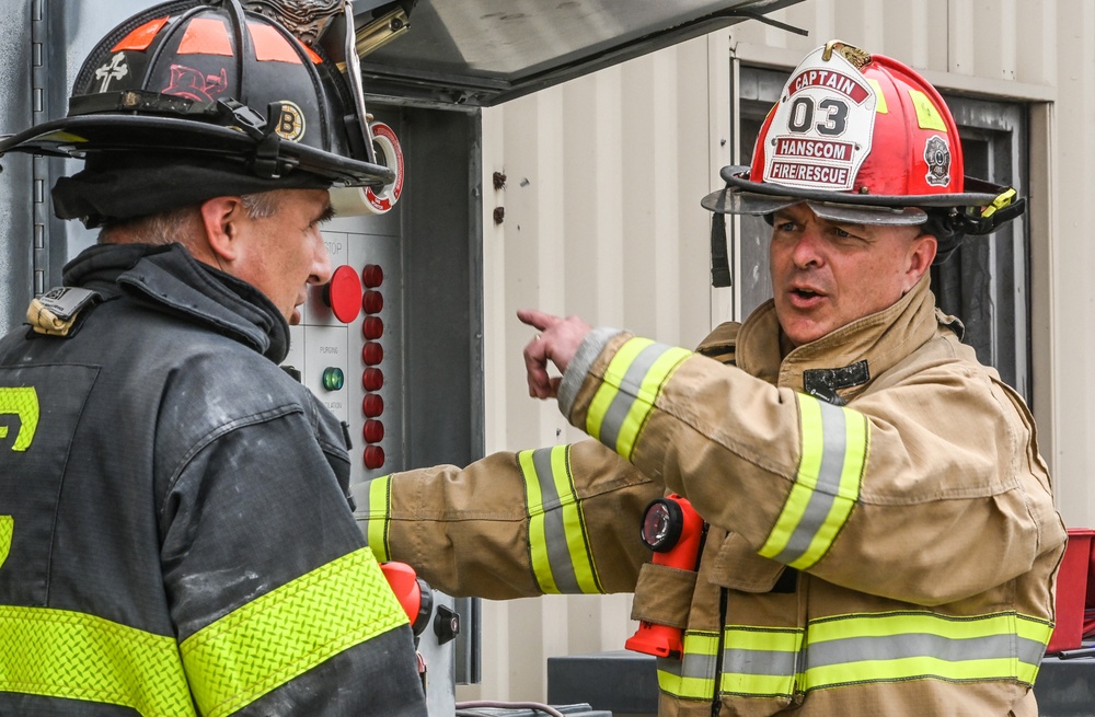 Hanscom firefighters host local departments