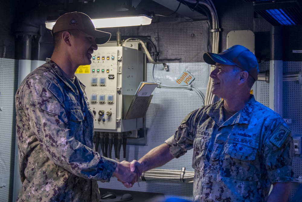 Vice Adm. Kitchener Visits USS Howard