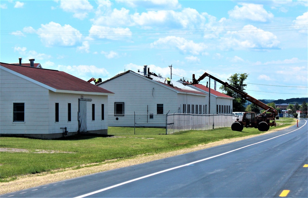 Contractors replacing roofing on 20-plus buildings at Fort McCoy