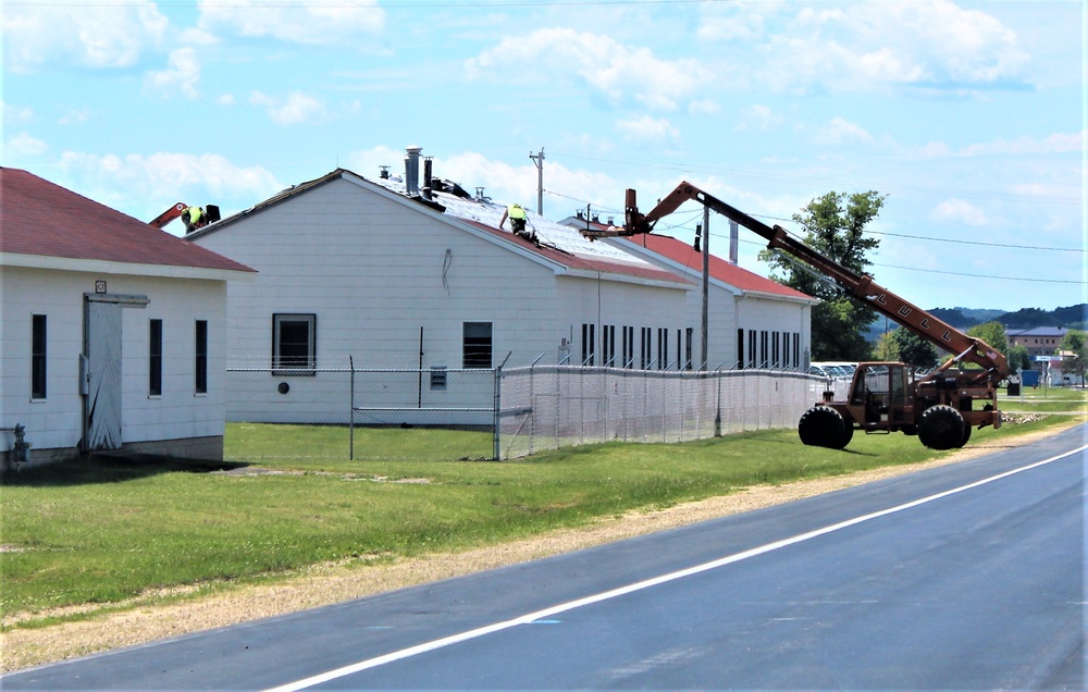 Contractors replacing roofing on 20-plus buildings at Fort McCoy