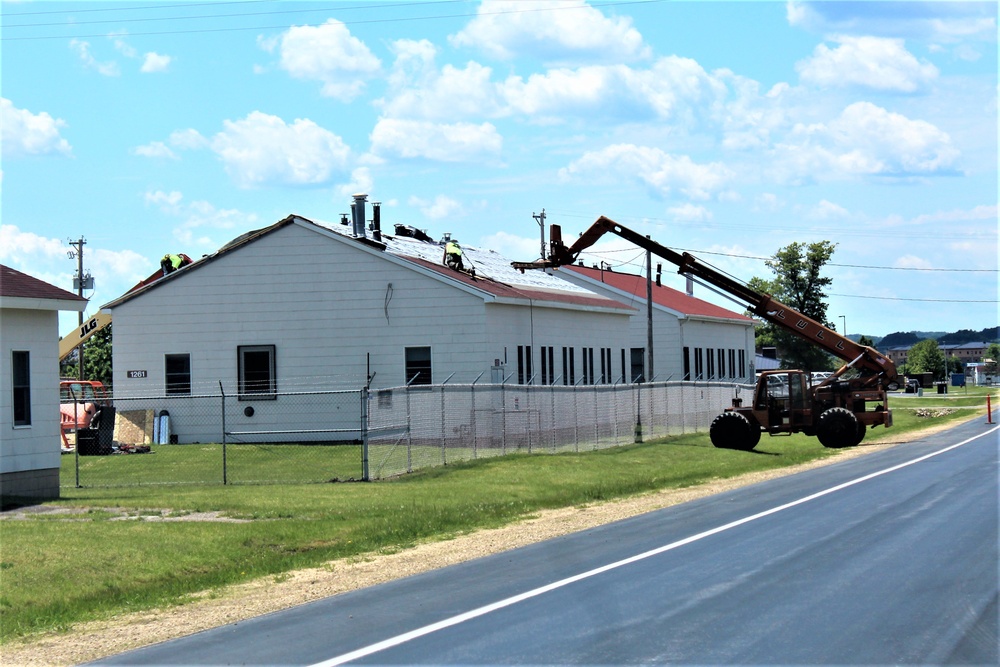 Contractors replacing roofing on 20-plus buildings at Fort McCoy