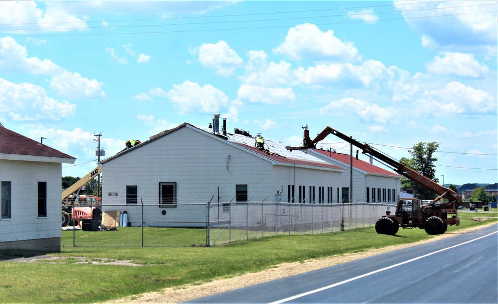 Contractors replacing roofing on 20-plus buildings at Fort McCoy