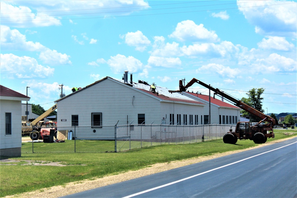 Contractors replacing roofing on 20-plus buildings at Fort McCoy