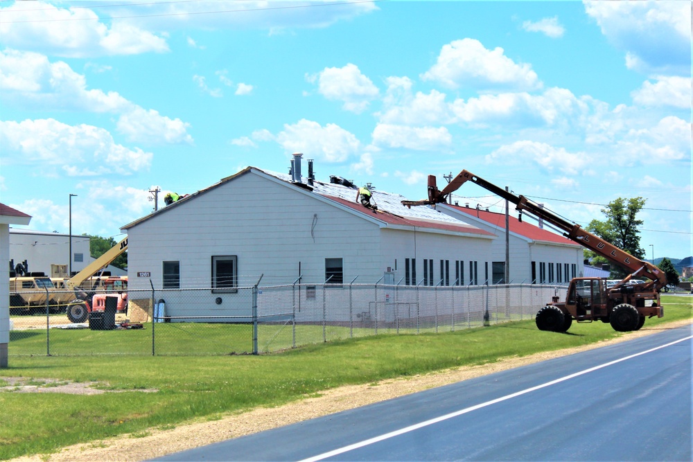 Contractors replacing roofing on 20-plus buildings at Fort McCoy