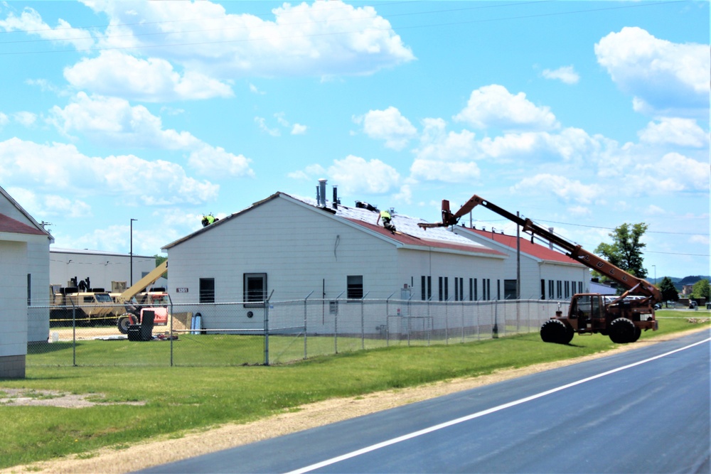 Contractors replacing roofing on 20-plus buildings at Fort McCoy