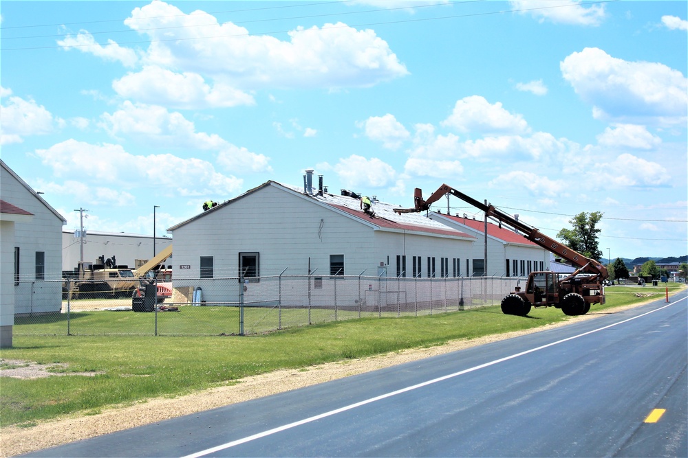 Contractors replacing roofing on 20-plus buildings at Fort McCoy
