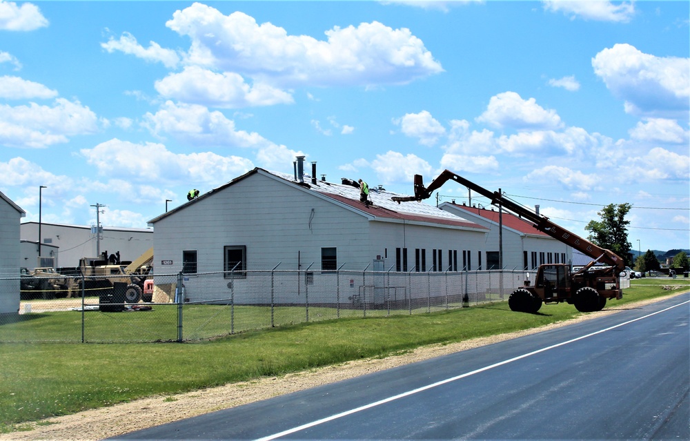 Contractors replacing roofing on 20-plus buildings at Fort McCoy
