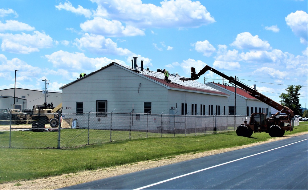Contractors replacing roofing on 20-plus buildings at Fort McCoy