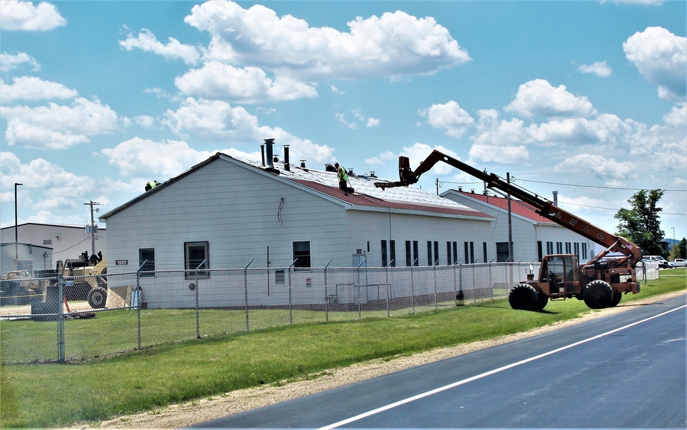 Contractors replacing roofing on 20-plus buildings at Fort McCoy