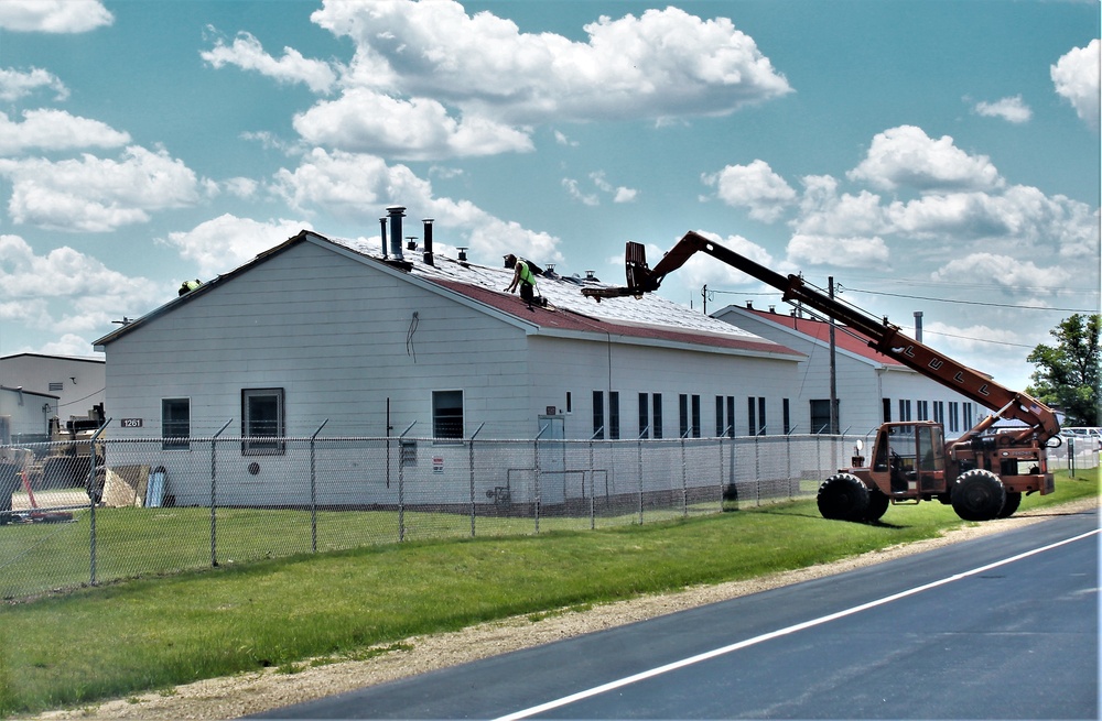 Contractors replacing roofing on 20-plus buildings at Fort McCoy