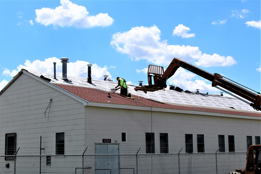 Contractors replacing roofing on 20-plus buildings at Fort McCoy
