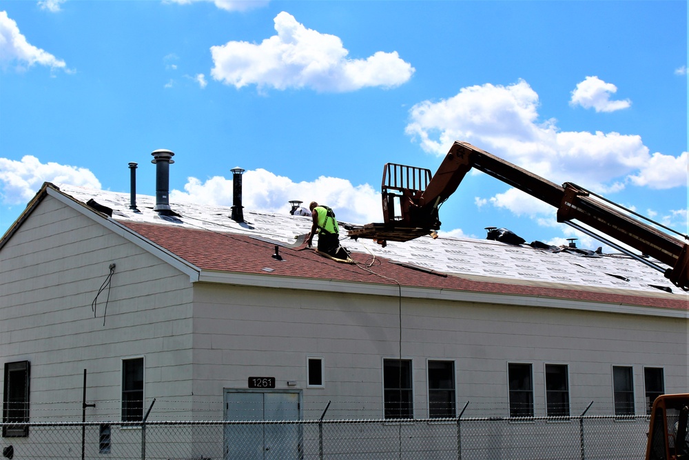 Contractors replacing roofing on 20-plus buildings at Fort McCoy